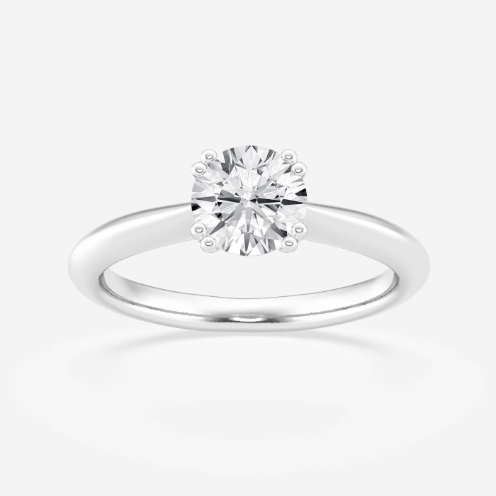 1 ctw Round Lab Grown Diamond Double Prong Solitaire Engagement Ring