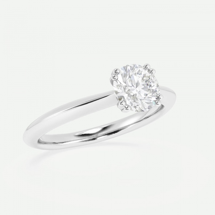 1 ctw Round Lab Grown Diamond Double Prong Solitaire Engagement Ring
