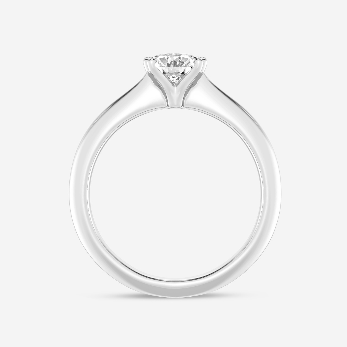 Additional Image 1 for  1 ctw Oval Lab Grown Diamond Double Prong Solitaire Engagement Ring