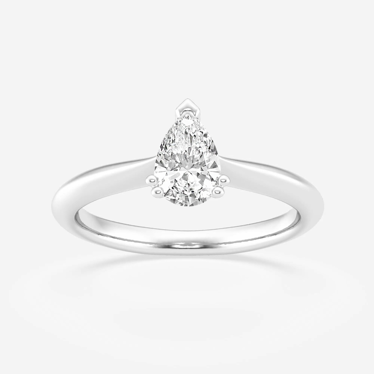 1 ctw Pear Lab Grown Diamond Double Prong Solitaire Engagement Ring
