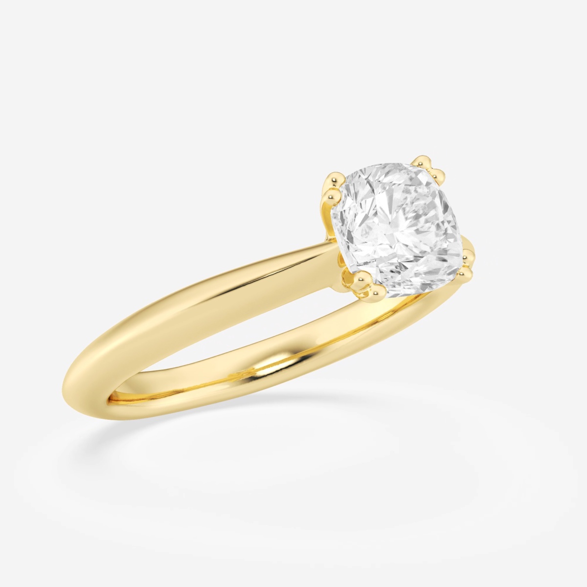 2.50 Ct Elongated Cushion Lab Diamond Engagement Ring, Fancy Solitaire  Ring, Yellow Gold Finished Ring, Claw 4-prong Wedding Proposal Ring 