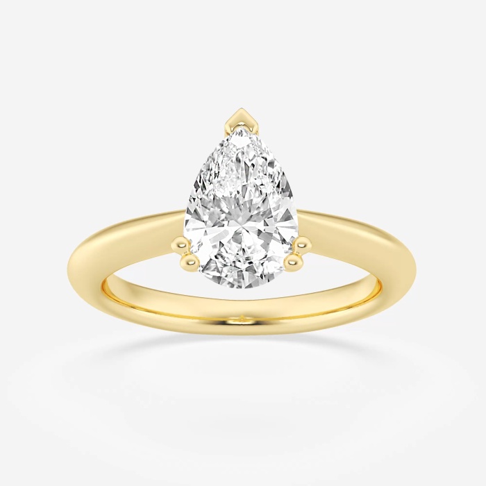 2 ctw Pear Lab Grown Diamond Double Prong Solitaire Engagement Ring