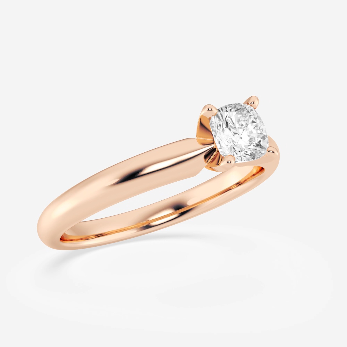 Additional Image 2 for  1/2 ctw Cushion Lab Grown Diamond Classic Solitaire Engagement Ring