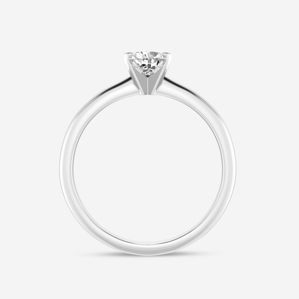 Additional Image 1 for  1/2 ctw Pear Lab Grown Diamond Classic Solitaire Engagement Ring