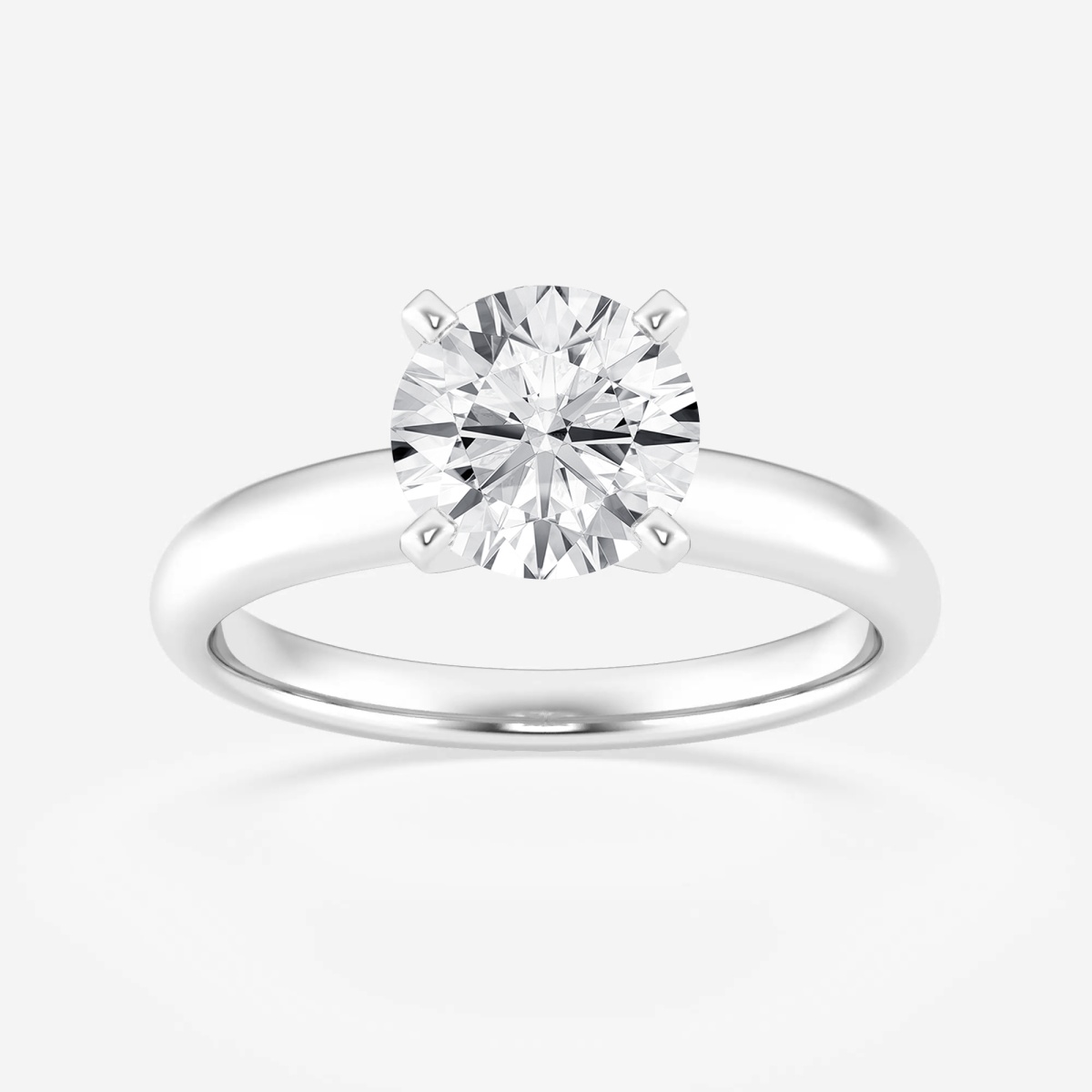 1 ctw Round Lab Grown Diamond Classic Solitaire Engagement Ring