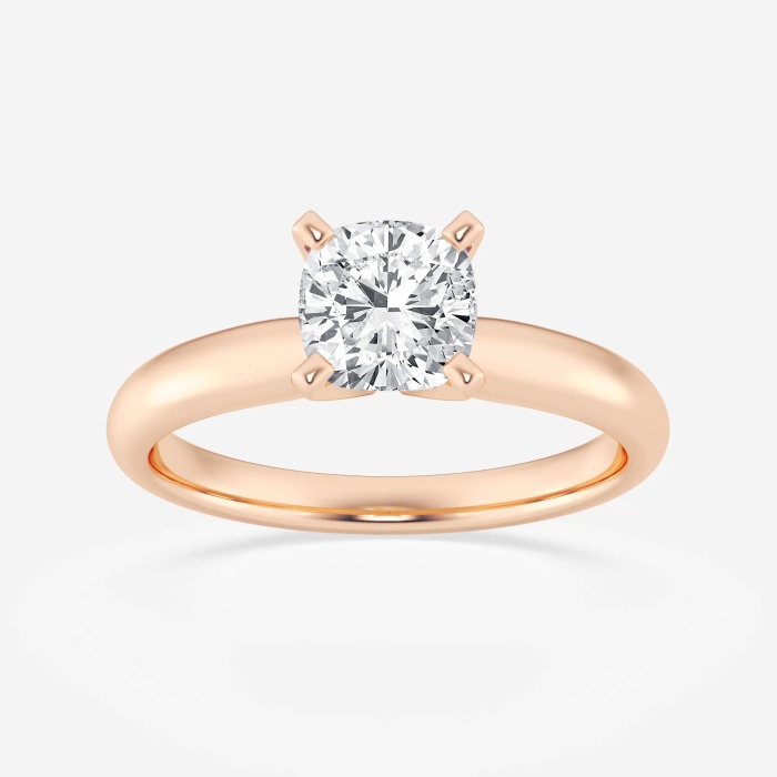 1 ctw Cushion Lab Grown Diamond Classic Solitaire Engagement Ring