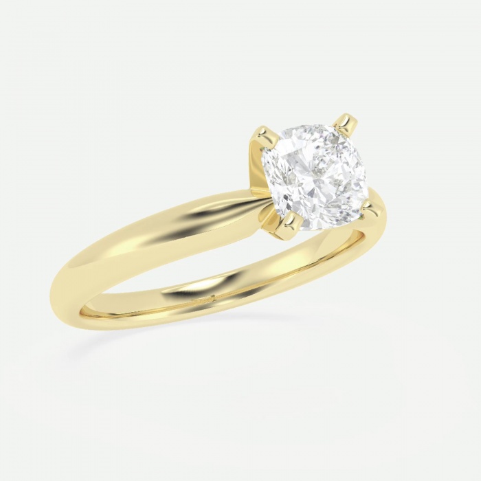 1 ctw Cushion Lab Grown Diamond Classic Solitaire Engagement Ring