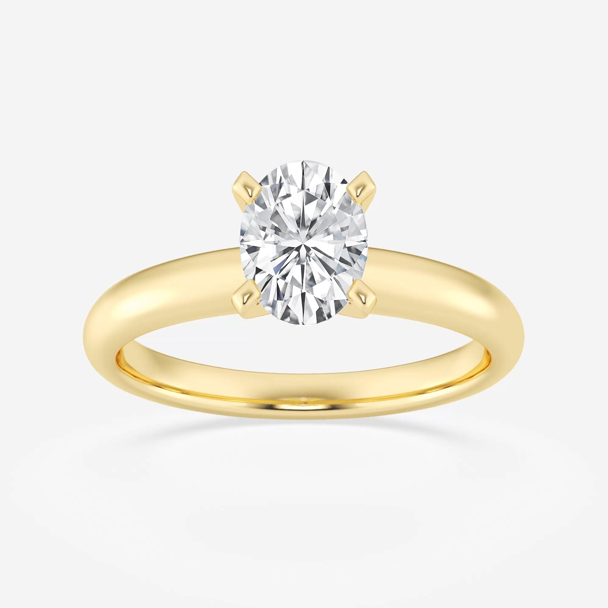 1 ctw Oval Lab Grown Diamond Classic Solitaire Engagement Ring