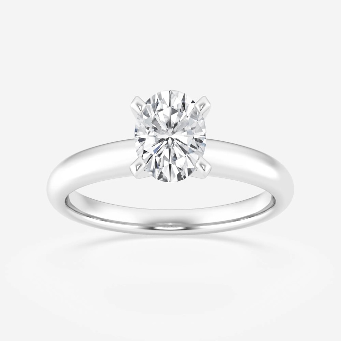 1 ctw Oval Lab Grown Diamond Classic Solitaire Engagement Ring