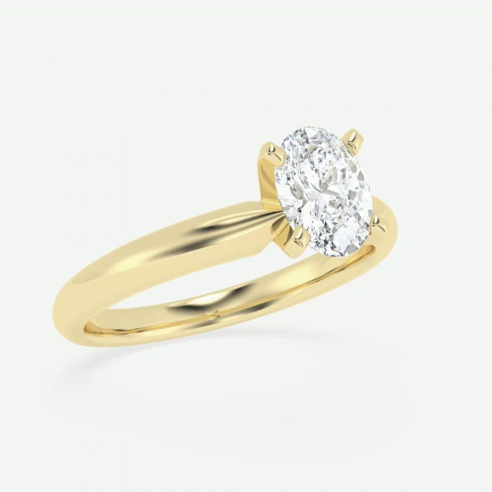 Additional Image 1 for  1 ctw Oval Lab Grown Diamond Classic Solitaire Engagement Ring