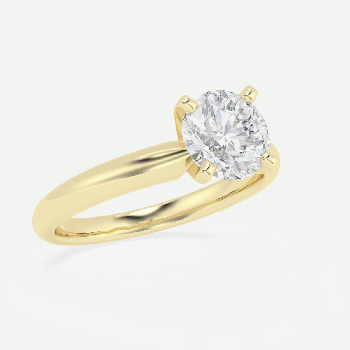 1 1/2 ctw Round Lab Grown Diamond Classic Solitaire Engagement Ring