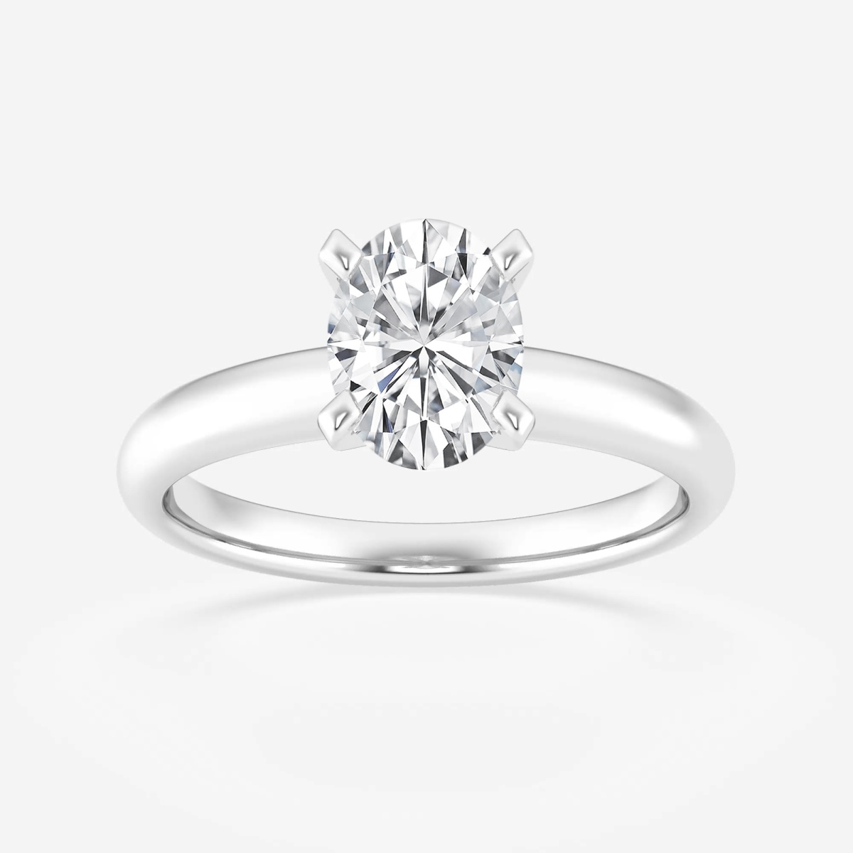 1 1/2 ctw Oval Lab Grown Diamond Classic Solitaire Engagement Ring