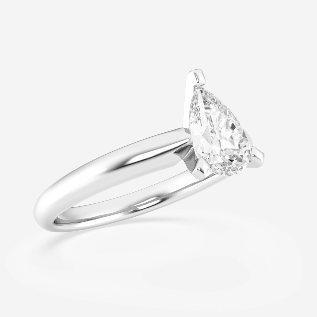 1 1/2 ctw Pear Lab Grown Diamond Classic Solitaire Engagement Ring