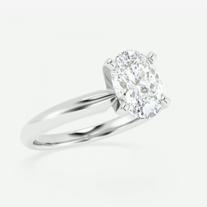 2 ctw Oval Lab Grown Diamond Classic Solitaire Engagement Ring