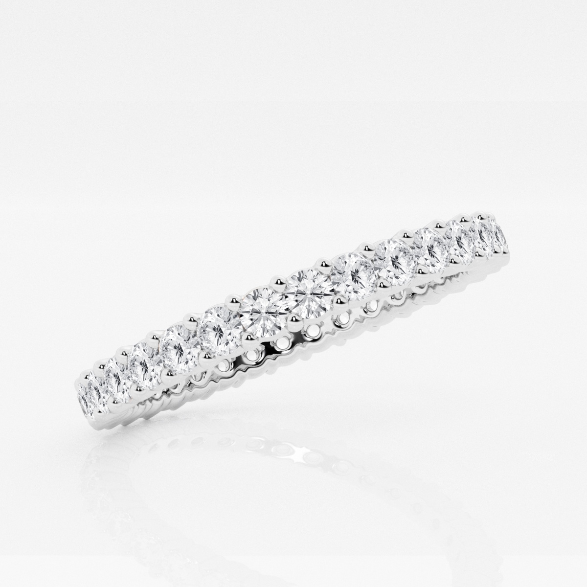 Additional Image 1 for  1/2 ctw Shared Prong Round Lab Grown Diamond Eternity Band - 1.8mm Width
