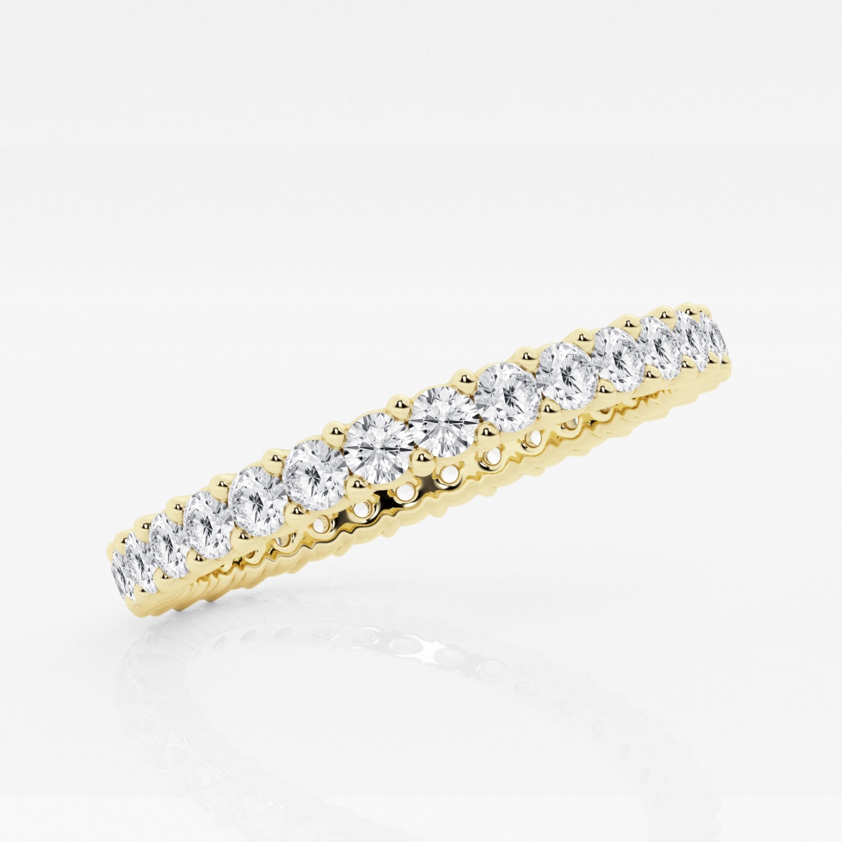 Additional Image 1 for  1 ctw Shared Prong Round Lab Grown Diamond Eternity Band - 1.9mm Width