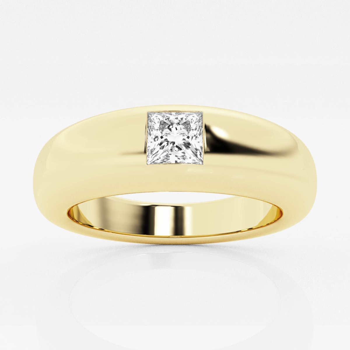 näas 1/3 ctw Princess Lab Grown Diamond Domed Stackable Ring ...