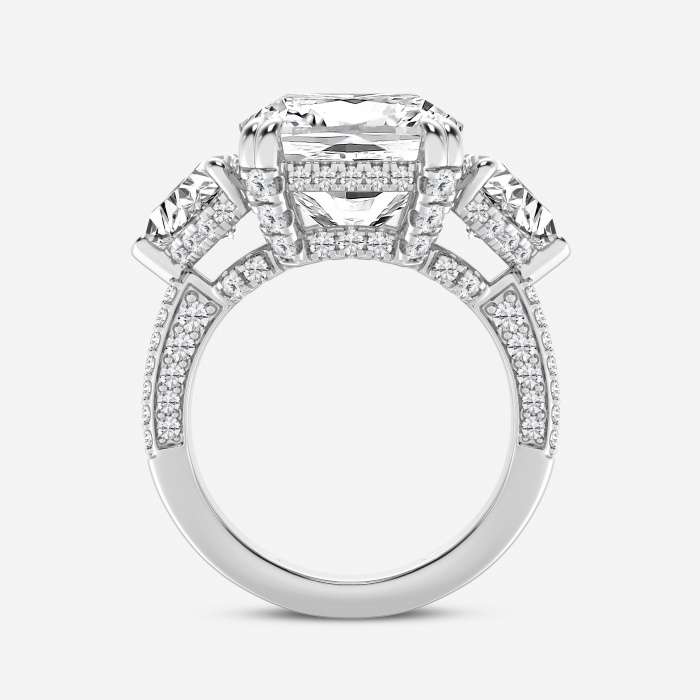 Design ID 3252 - 12 7/8 ctw Elongated Cushion Lab Grown Diamond Truly Custom Engagement Ring