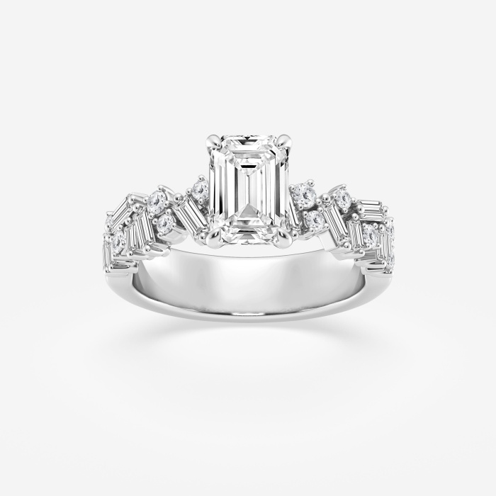 Design ID 3601 - 1 2/5 ctw Emerald Lab Grown Diamond Truly Custom Eternity Engagement Ring