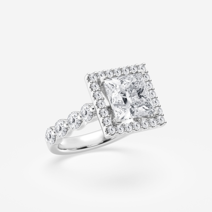 Design ID 3754 - 4 ctw Princess Lab Grown Diamond Truly Custom Engagement Ring