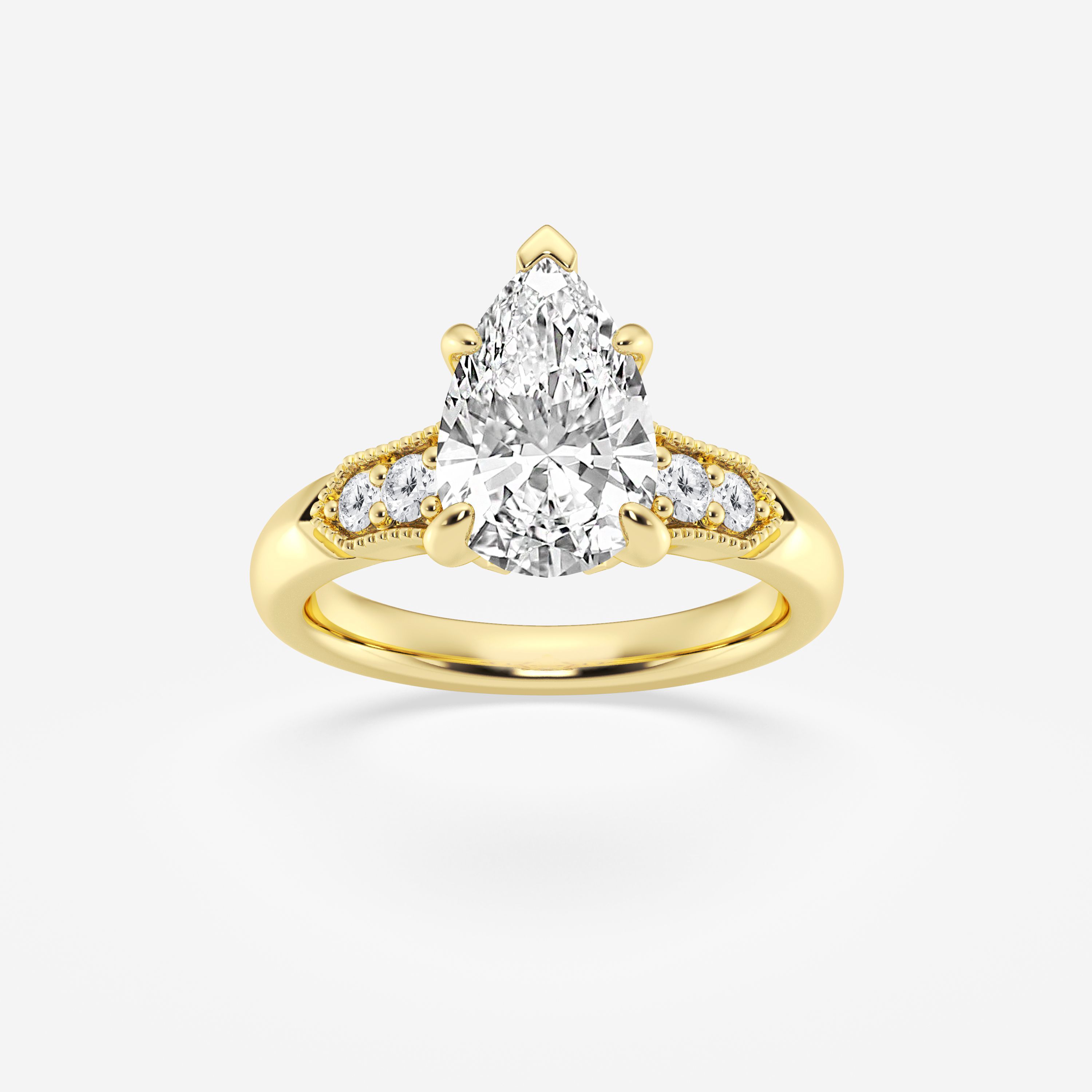 Design ID 3565 - 2 1/8 ctw Pear Lab Grown Diamond Truly Custom Engagement Ring