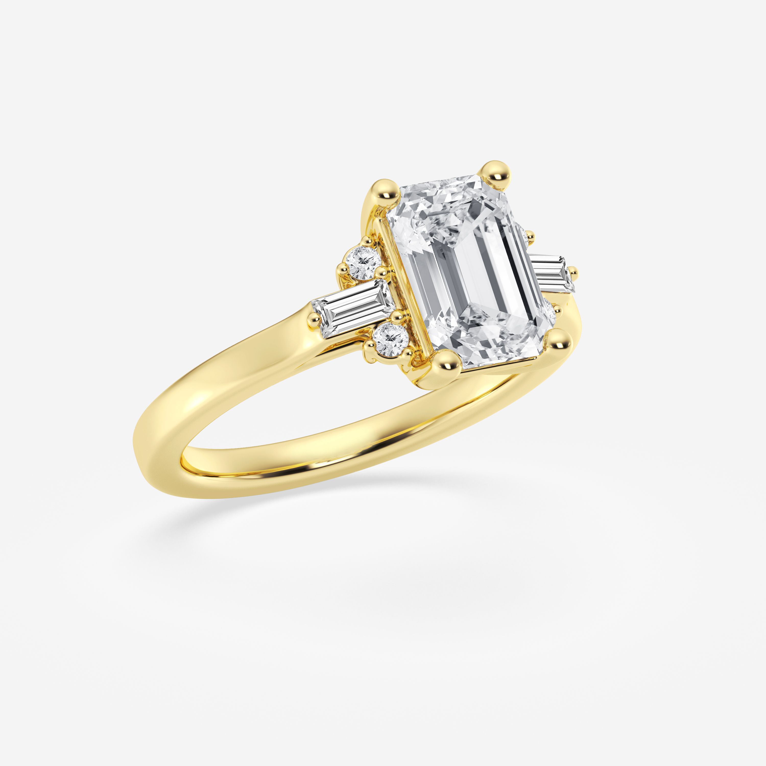 Design ID 3598 - 2 1/5 ctw Emerald Lab Grown Diamond Truly Custom Engagement Ring