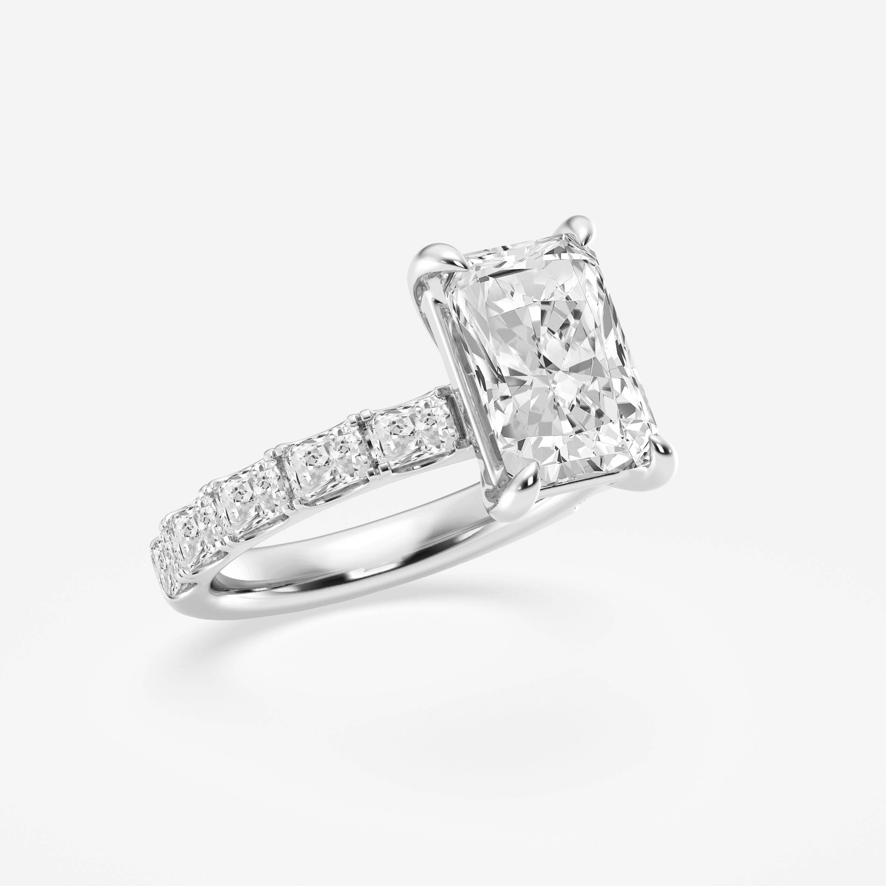 Design ID 3627 - 3 7/8 ctw Radiant Lab Grown Diamond Truly Custom Engagement Ring