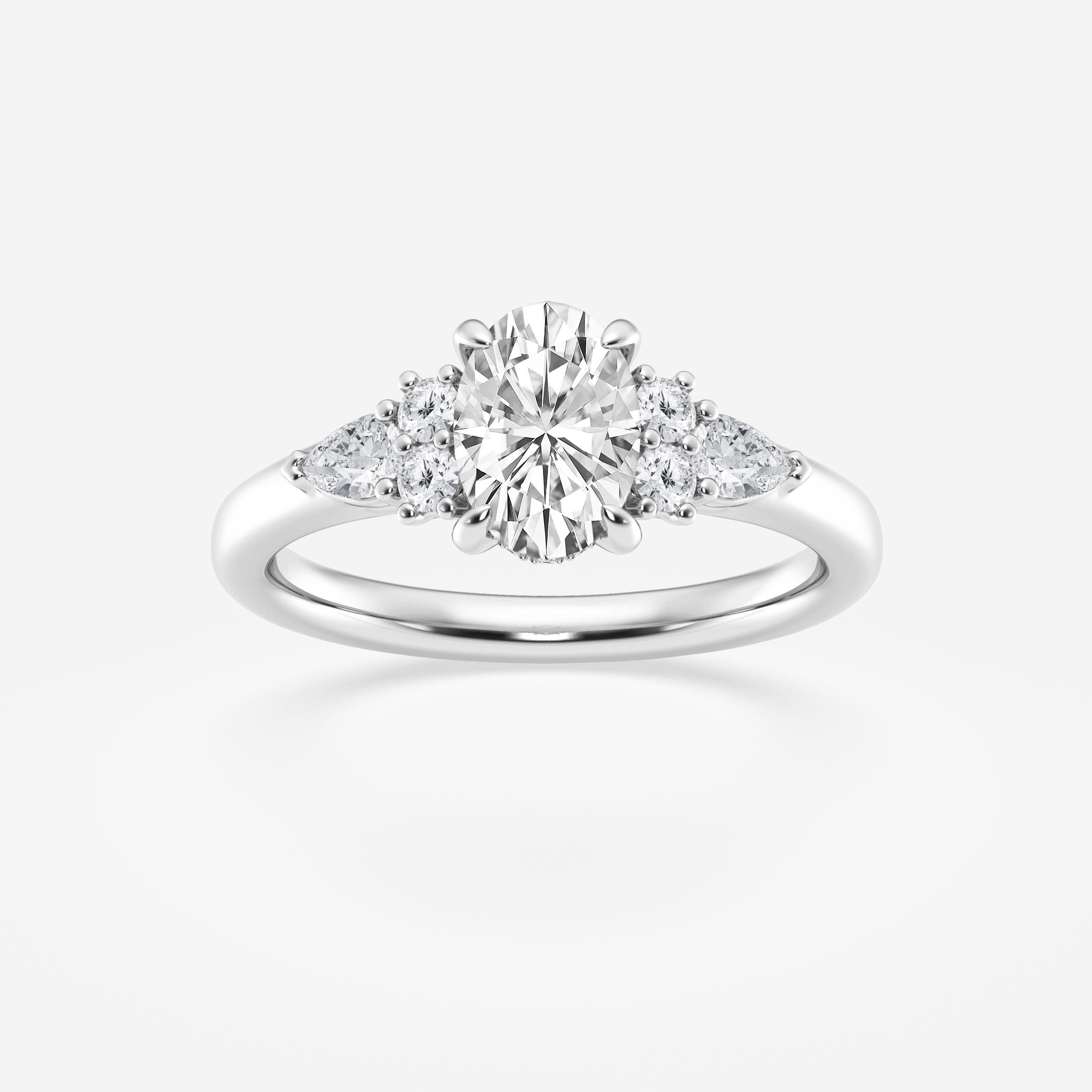 Design ID 3637 - 1 2/3 ctw Oval Lab Grown Diamond Truly Custom Engagement Ring With Customer Selected Diamond SKU- 729550398