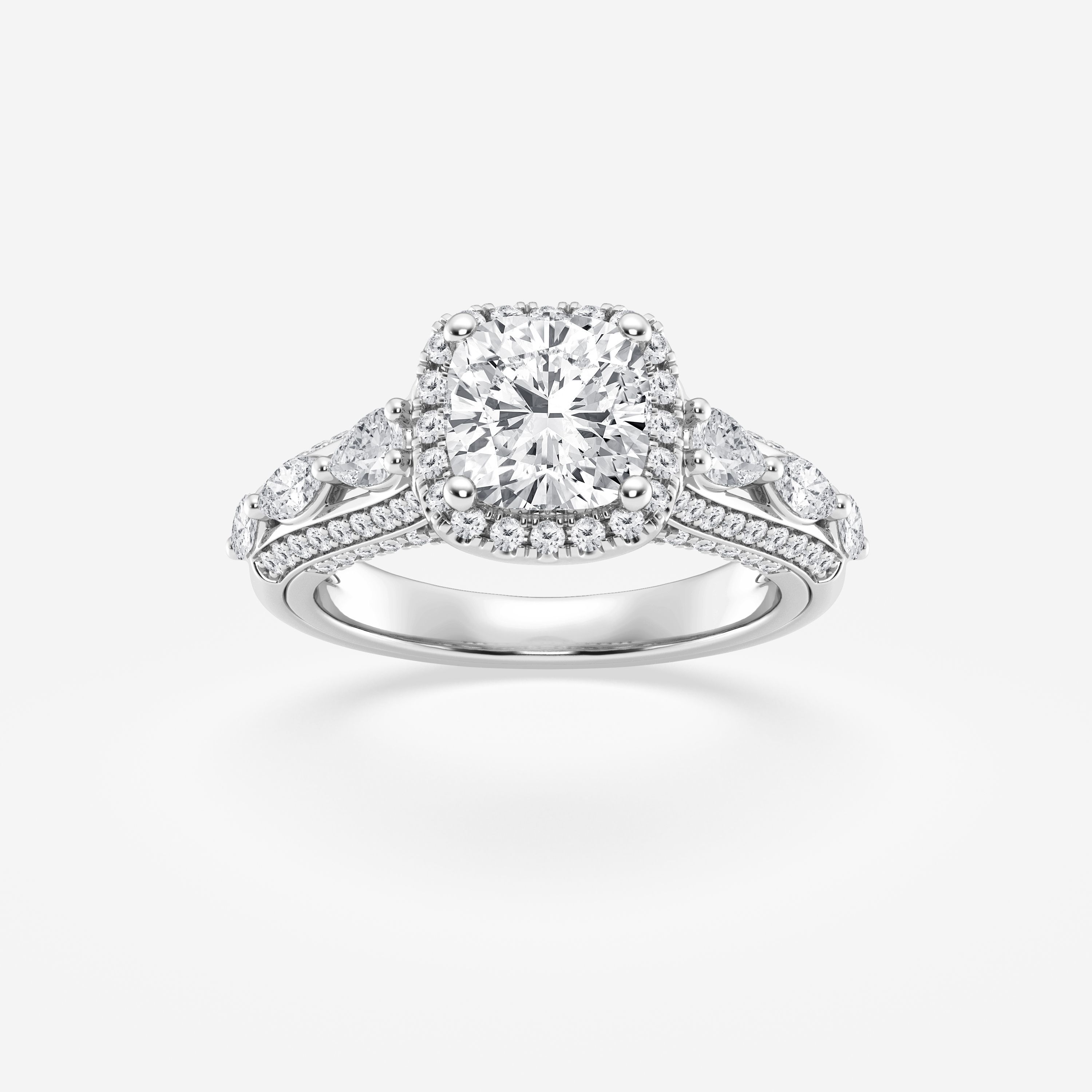 Design ID 3752 - 2 5/8 ctw Cushion Lab Grown Diamond Truly Custom Engagement Ring