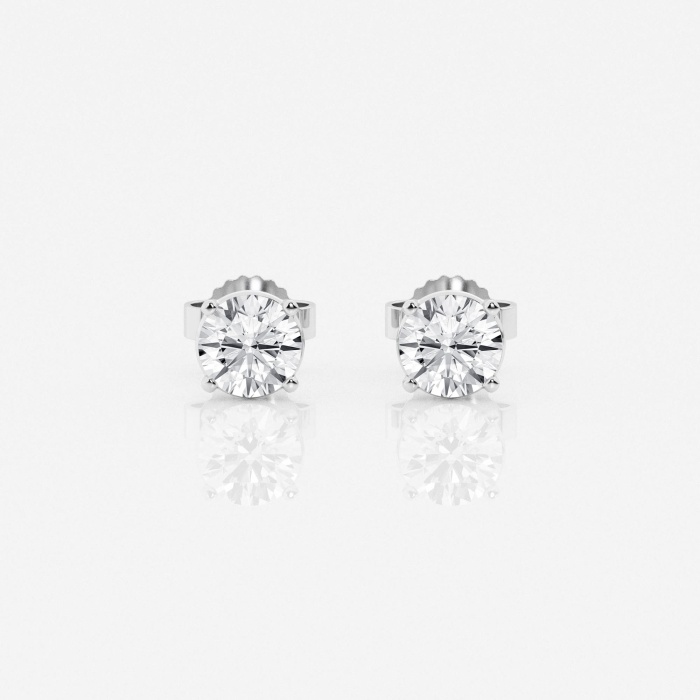 Additional Image 1 for  1 ctw Round Near-Colorless (H-I) Lab Grown Diamond Stud Earrings