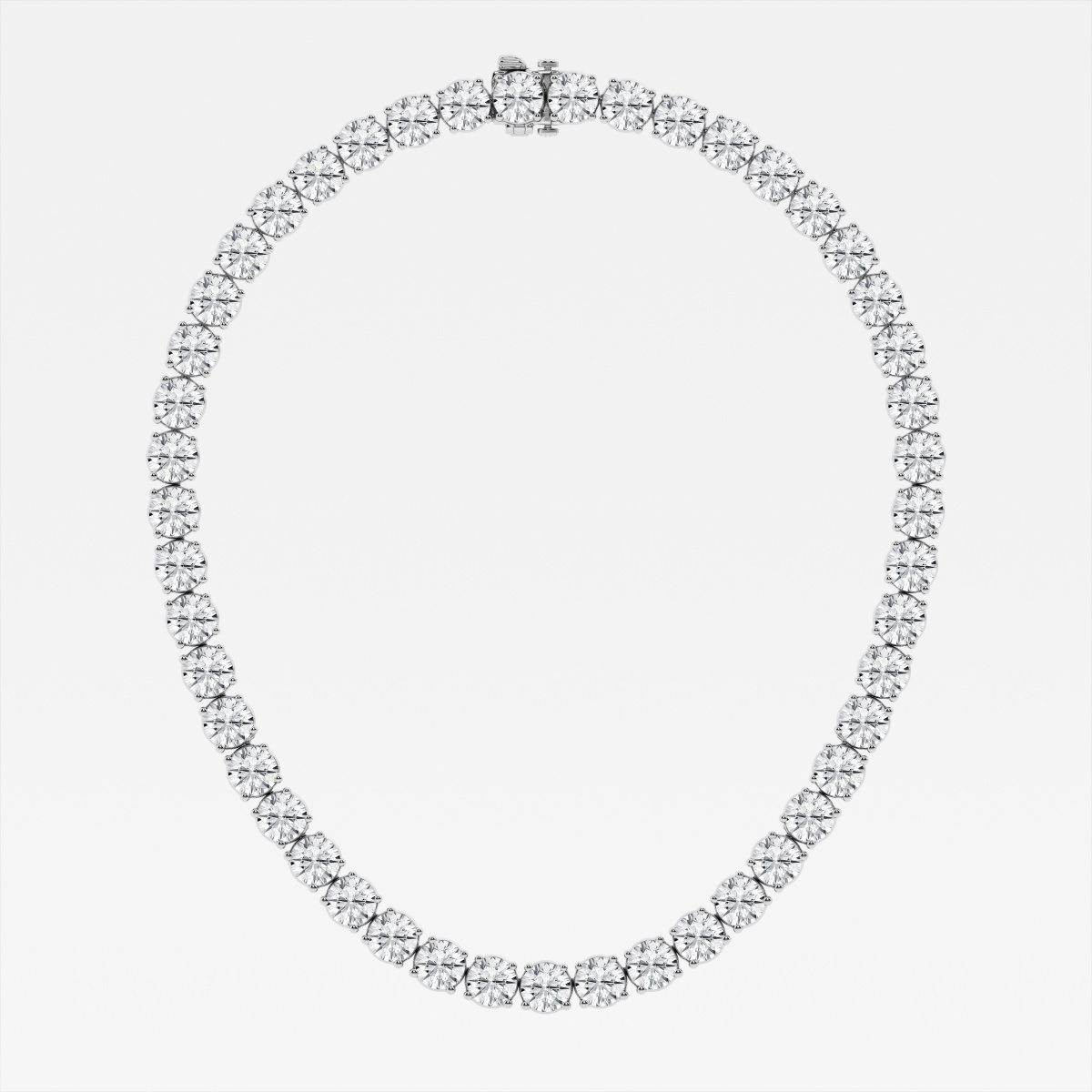Additional Image 1 for  94 ctw Round Lab Grown Diamond Tennis Necklace