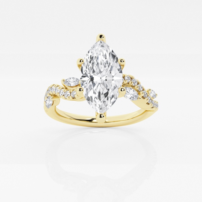 1 3/8 ctw Marquise Lab Grown Diamond Marquise Vine Engagement Ring