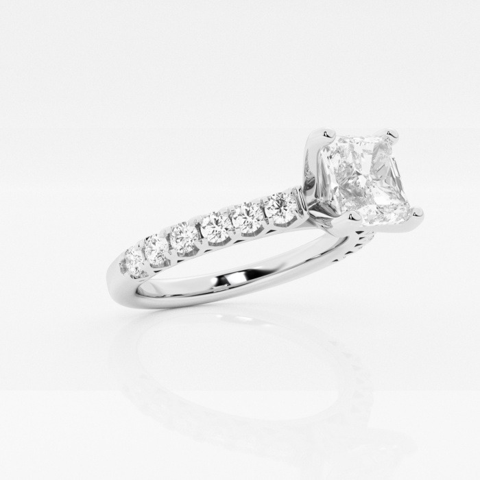 2 1/2 ctw Asscher Lab Grown Diamond Royal Crown Engagement Ring