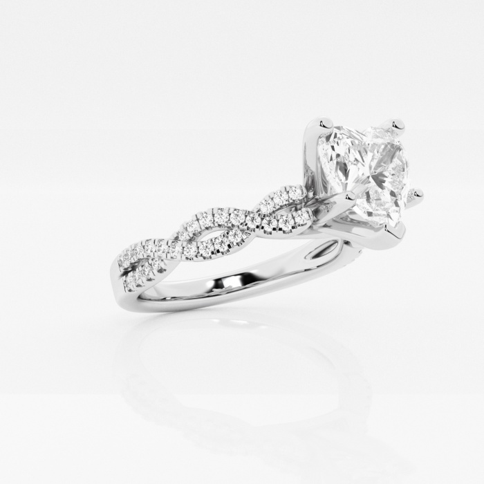 1 3/4 ctw Heart Lab Grown Diamond Double Twist Engagement Ring