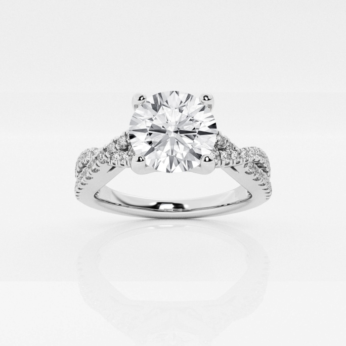 1 ctw Round Lab Grown Diamond Crossover Engagement Ring