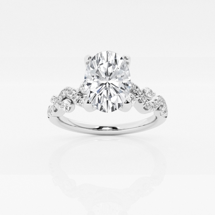 1 7/8 ctw Oval Lab Grown Diamond Vine Engagement Ring
