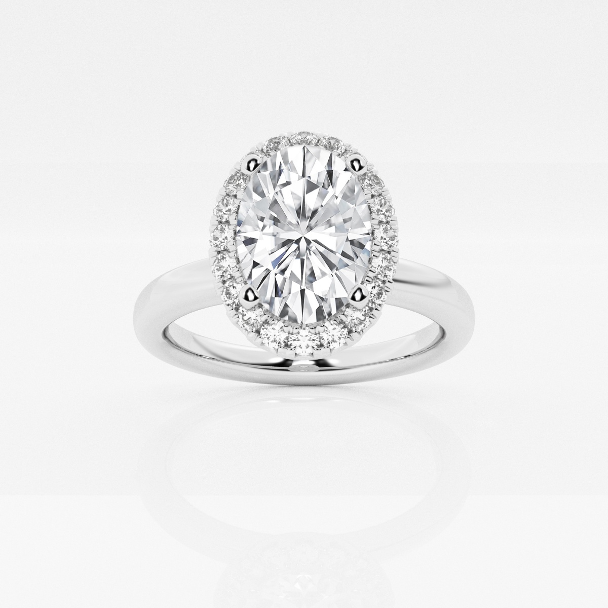 Classic Oval Halo Lab Grown Diamond Engagement Ring