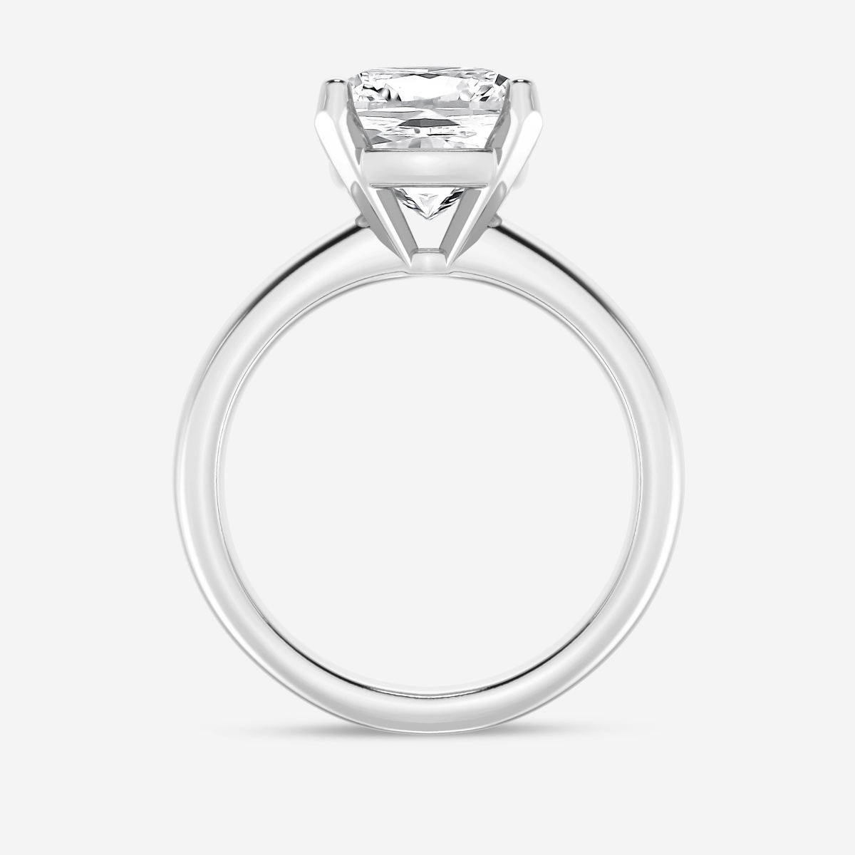 4 ctw Cushion Lab Grown Diamond Classic Solitaire Engagement Ring ...