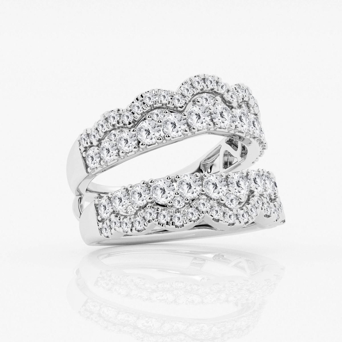 Additional Image 1 for  2 ctw Round Lab Grown Diamond Contour Ring Enhancer