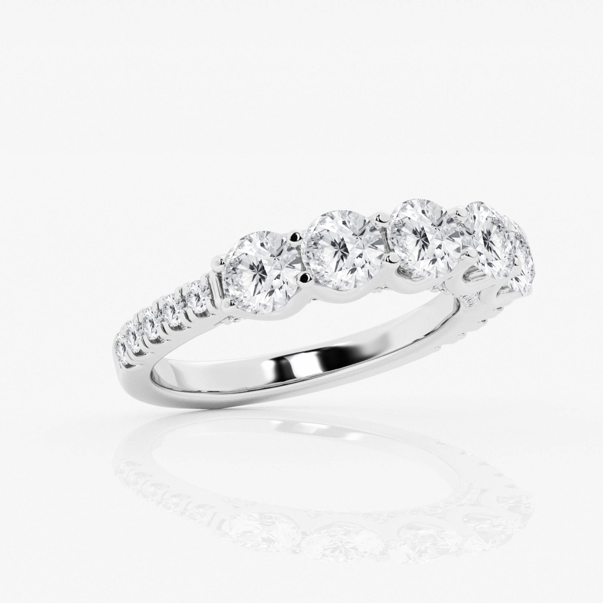 Additional Image 2 for  3 ctw Round Lab Grown Diamond Five-Stone Anniversary Band