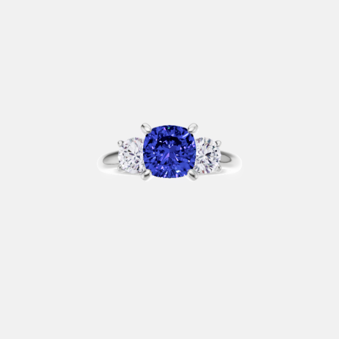 Maeve Ring with 1 3/4 ct Lab Grown Tanzanite Center